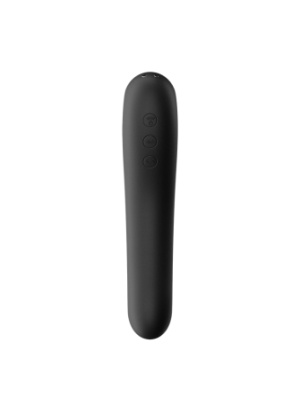 2 en 1 Stimulateur de clitoris et vibromasseur connecté USB noir Dual Kiss Satisfyer - CC597797